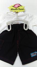 QC  BN114  ชุด2ชิ้นเสื้อโปโล+กางเกง เนื้อผ้าคอนตอน100%